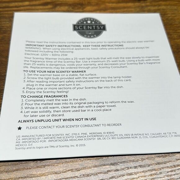 Scentsy Electric Wax Warmer Burner Classic Satin Black Aromatherapy Fragrance - Picture 3 of 5